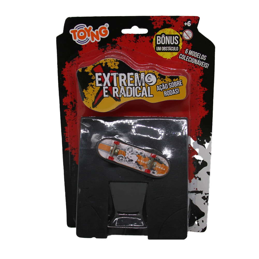 Encontraproduto.com.br - Skate de dedo com rampa de dedo com rampa de manobras EXTREMO E RADICAL Toyng