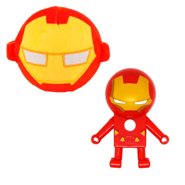 Encontraproduto.com.br - Kit Aventura Do Homem De Ferro Com Pelúcia Squish E Boneco Desliza Sozinho