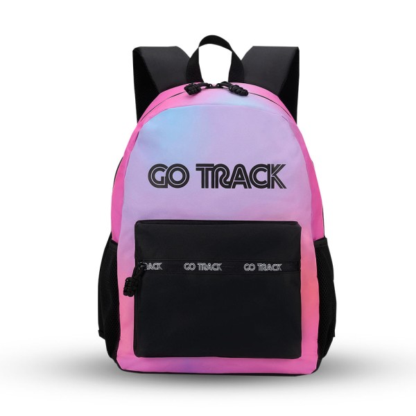Mochila Juvenil Go Track Espaçosa, Moderna E Resistente Isibrás Preta e Azul