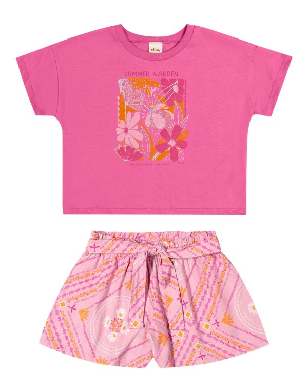 Encontraproduto.com.br - Conjunto Elian Juvenil Menina Verão Estampa Floral 10/14 - 251846
