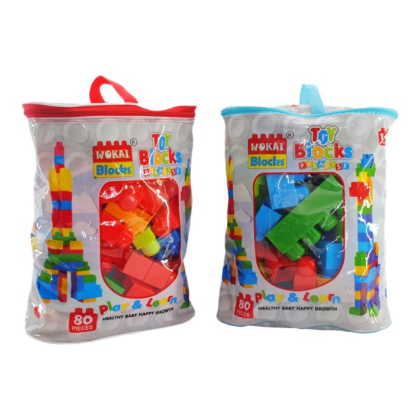 Encontraproduto.com.br - Blocos de Montar Saco com 80 Peças Small Size Multikids - BR2274