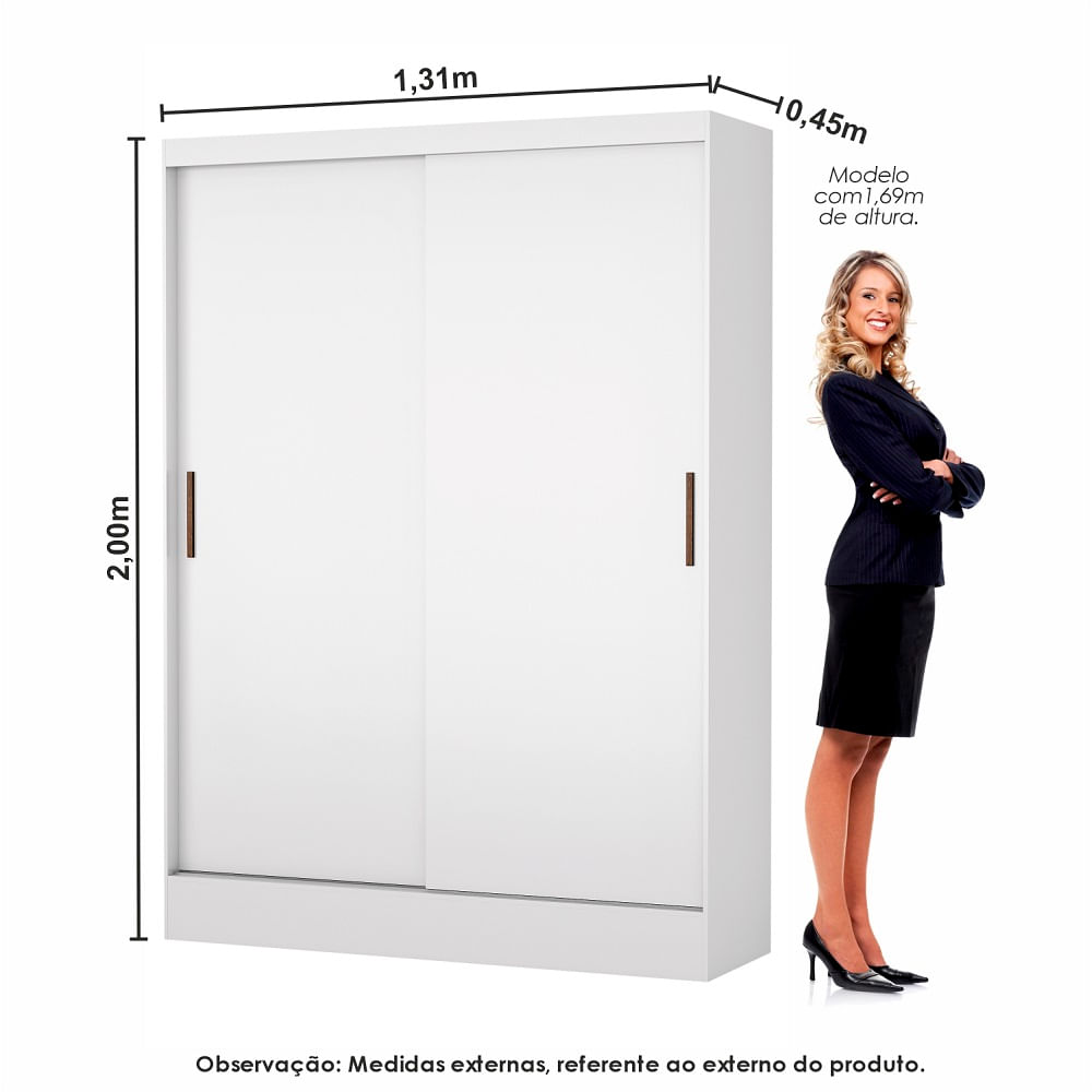 Encontraproduto.com.br - Quarto Modulado Casal com Cama 7 Portas Belém Carioca Móveis