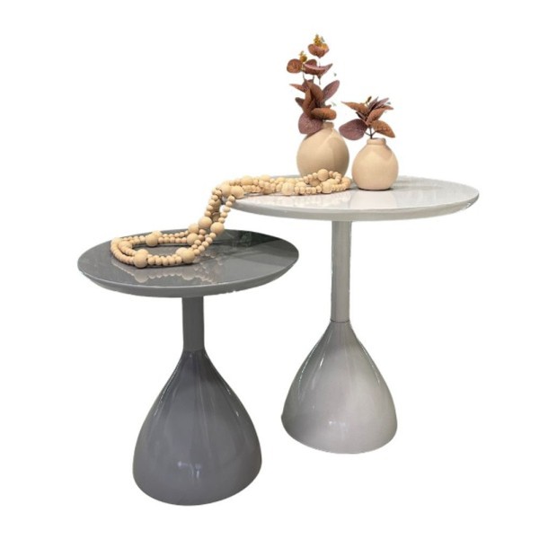 Encontraproduto.com.br - Conjunto Mesa Lateral Flare Em Laca Cor Azul Céu