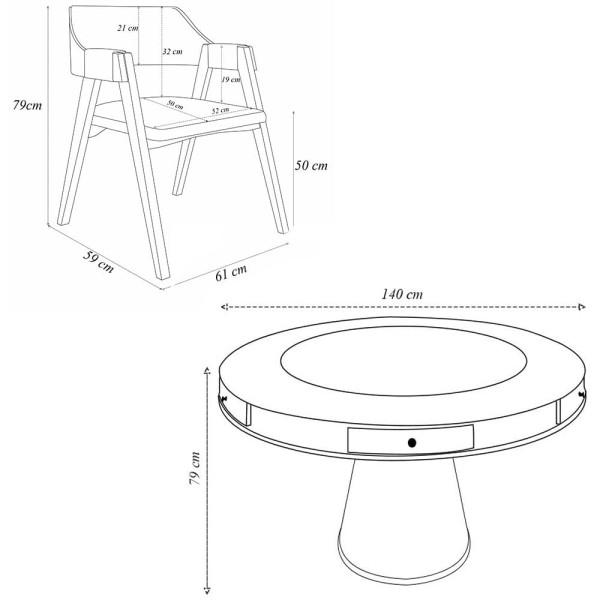 Encontraproduto.com.br - Conjunto Mesa de Jogos Carteado Bellagio Tampo Reversível Verde e 6 Cadeiras Madeira Poker Base Cone Linho Cinza/Imbuia G42 - Gran Belo