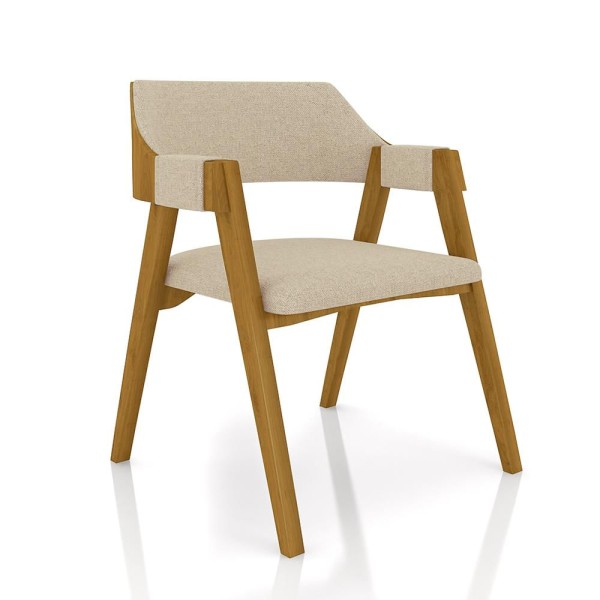 Encontraproduto.com.br - Conjunto Mesa de Jogos Carteado Bellagio Tampo Reversível Verde e 6 Cadeiras Madeira Poker Base Cone Linho OffWhite/Mel G42 - Gran Belo