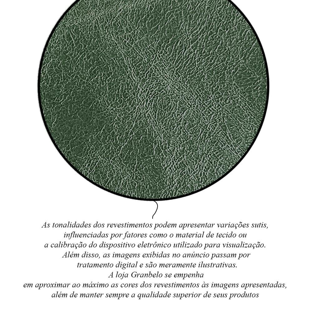 Poltrona Decorativa Sala de Estar Stanford Chesterfield Pés de Madeira Couro Verde Manchado G58 - Gran Belo