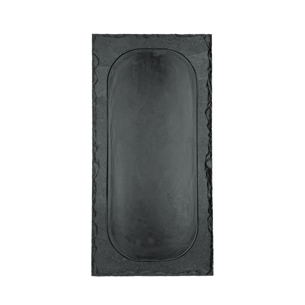 Encontraproduto.com.br - Charmosa Tabua Prato com borda Ardosia - 40 x 20 Petisqueira