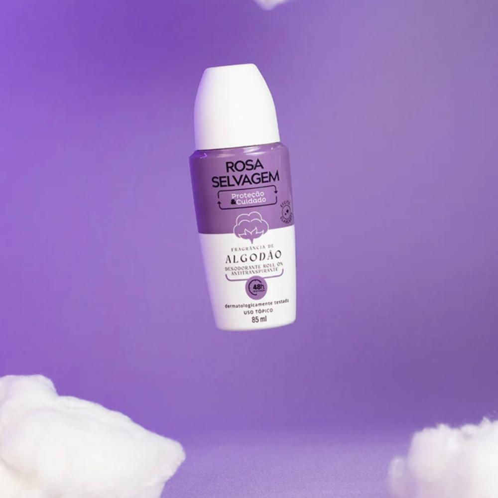 Encontraproduto.com.br - Kit Desodorantes Clareador Rosa Selvagem Algodão 85ml 3un