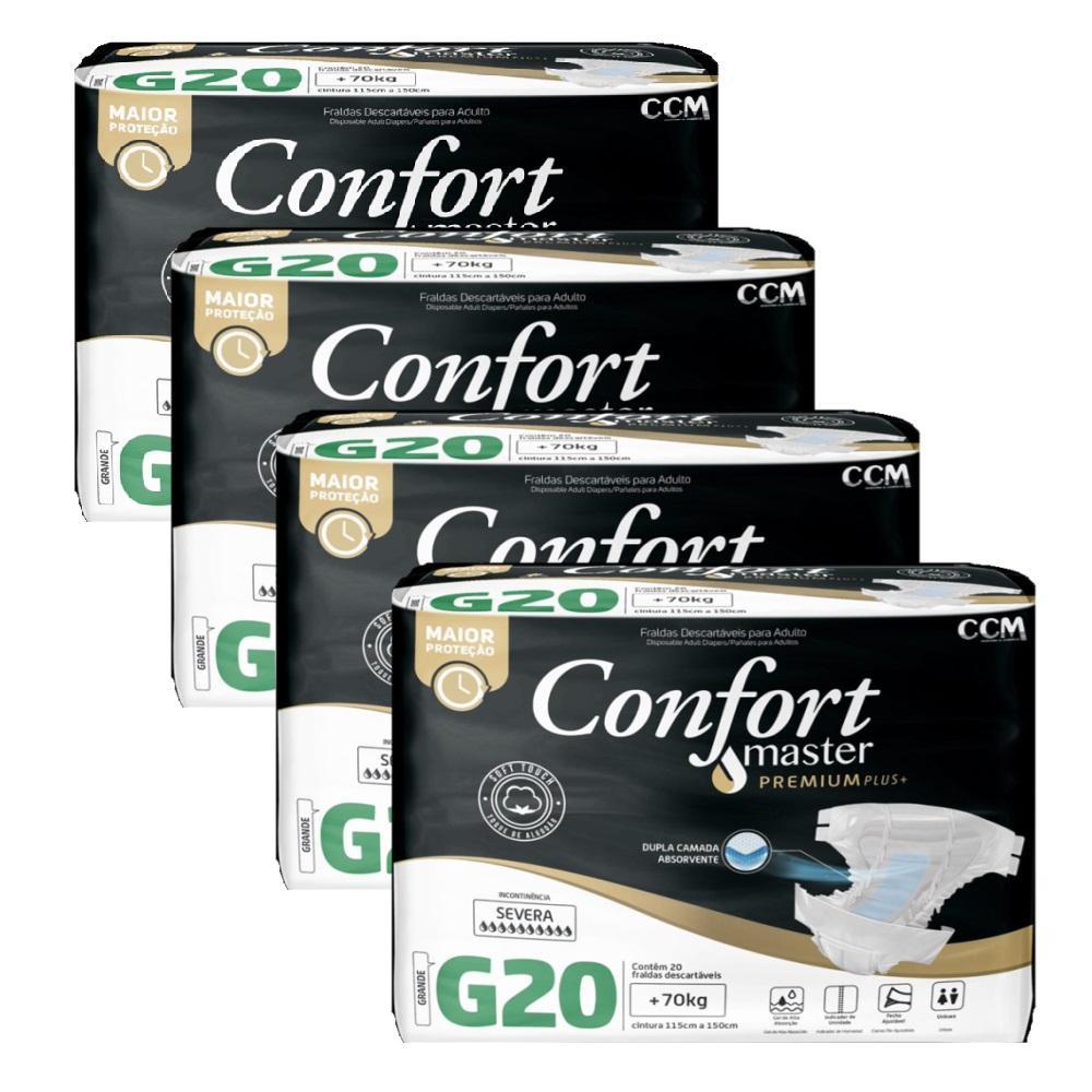 Kit 4 Fraldas Geriátricas Adultos Confort Premium Econômico - Conforto e Proteção