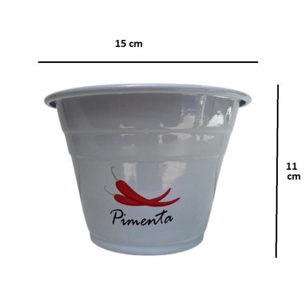 Encontraproduto.com.br - Quatro Vasos Brancos 10 x 15 aluminio para Temperos