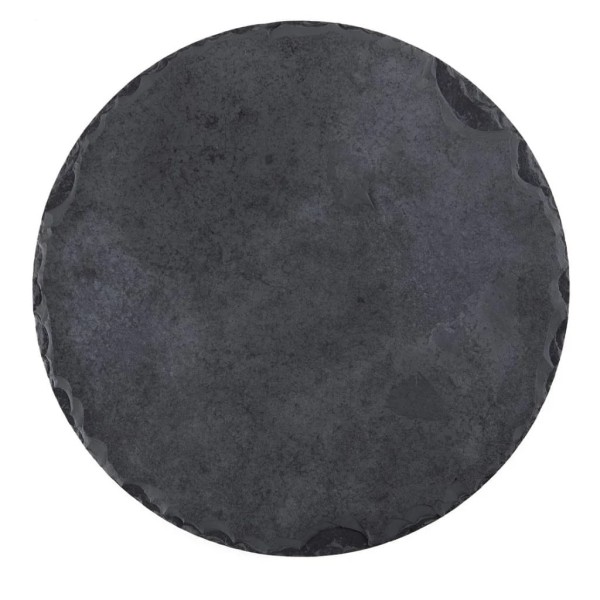 Encontraproduto.com.br - Tabua de servir em ARDOSIA Preta - Redonda - 31cm