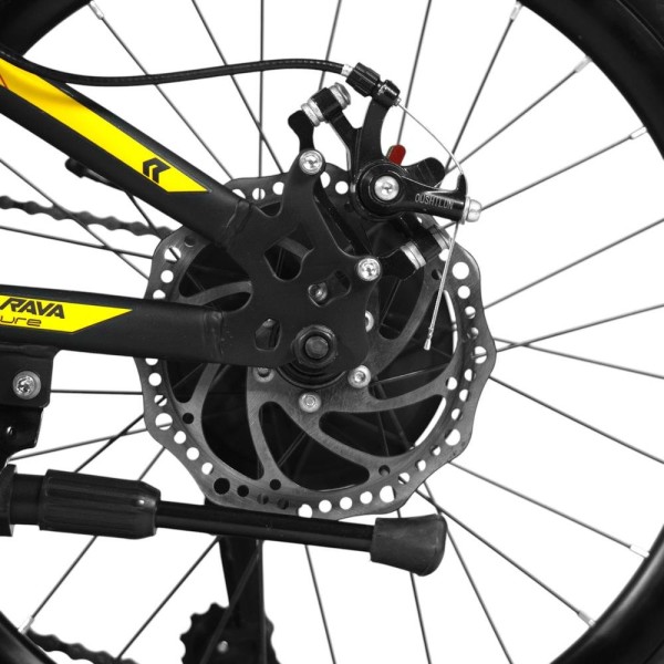 Encontraproduto.com.br - Bicicleta JPP Rava Pressure Jr Aro 20 7 Velocidades Shimano Preto Vermelho E Amarelo (MP)