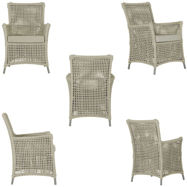 Encontraproduto.com.br - 2 Poltronas E 1 Mesa Igapó Alumínio Fendi Corda Náutica E7 Rami