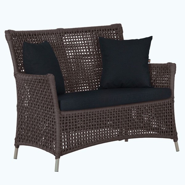 Encontraproduto.com.br - 1 Sofá área Externa Igapó Alumínio Fendi Corda Náutica E12 Marrom