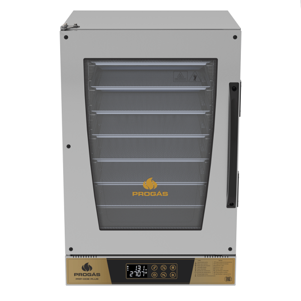 Forno Turbo Elétrico PRP-008 Plus Dourado Progás - Estrutura em Inox Vidro Temperado Iluminação Interna Função Vapor