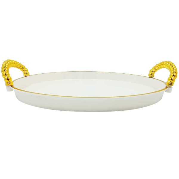 Bandeja Redonda C/ Alça 27,5cm em Plástico FWB