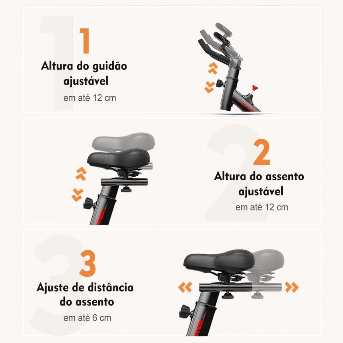 Encontraproduto.com.br - Bicicleta Ergométrica Spinning Roda De Inércia 6kg Ahead