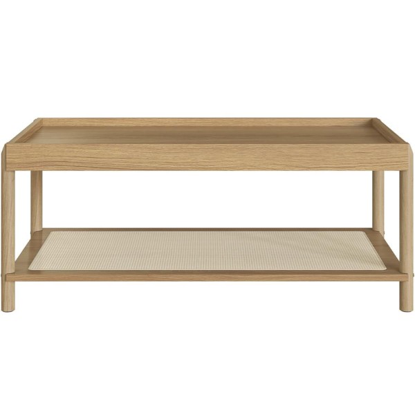Encontraproduto.com.br - Kit 02 Mesas de Centro Para Sala de Estar Pés Madeira Moss A03 Hanover Roble - Lyam Decor