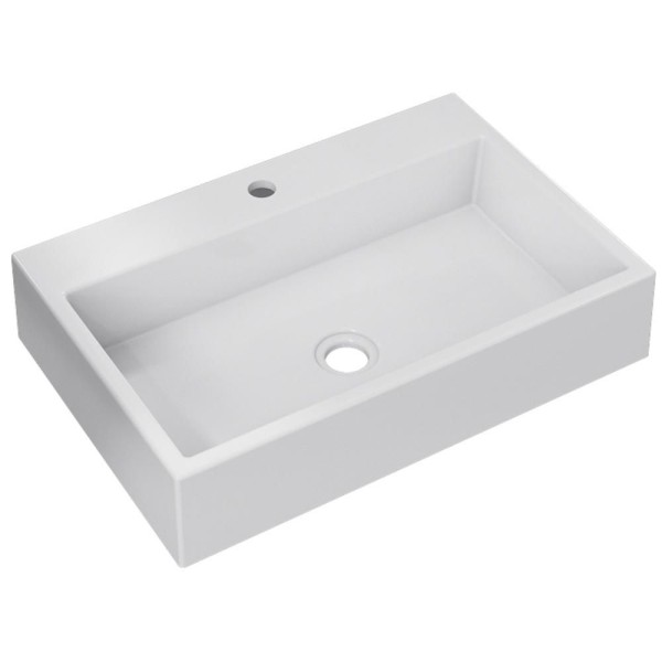 Cuba De Apoio Retangular Para Banheiro Lavabo Florenza C01 Rt55w Branco - Lyam