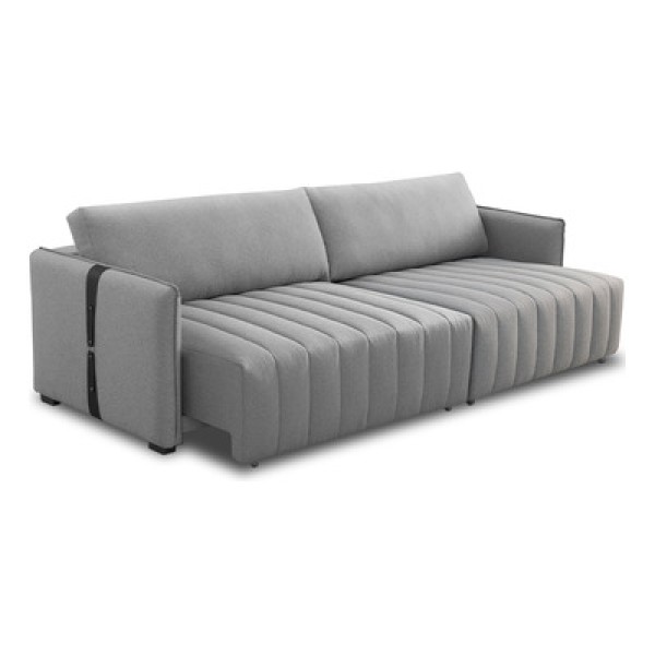 Encontraproduto.com.br - Sofá Retrátil Para Sala De Estar 3 Lugares 180cm Ethan T03 Linho Cinza Urano - Lyam Decor