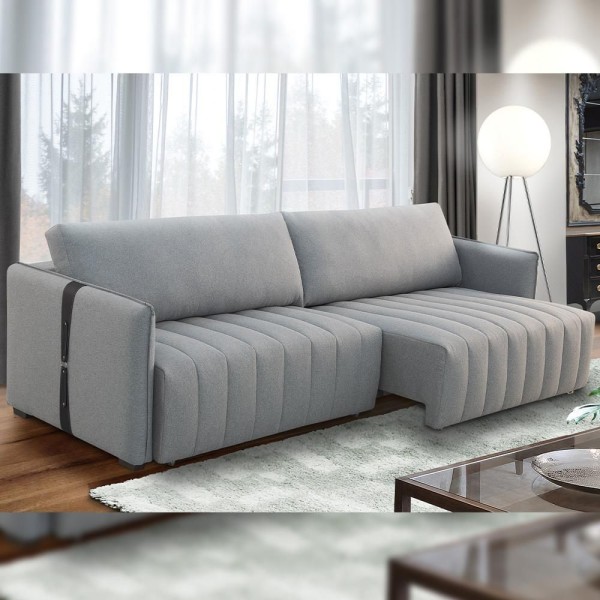 Encontraproduto.com.br - Sofá Retrátil Para Sala De Estar 3 Lugares 180cm Ethan T03 Linho Cinza Urano - Lyam Decor