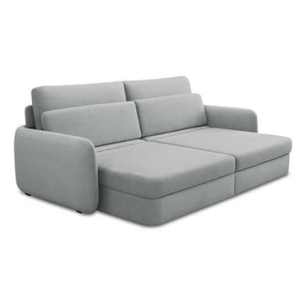 Encontraproduto.com.br - Sofá Retrátil Reclinável Para Sala Living 3 Lugares Jacob 194cm T03 Linho Cinza Urano - Lyam Decor
