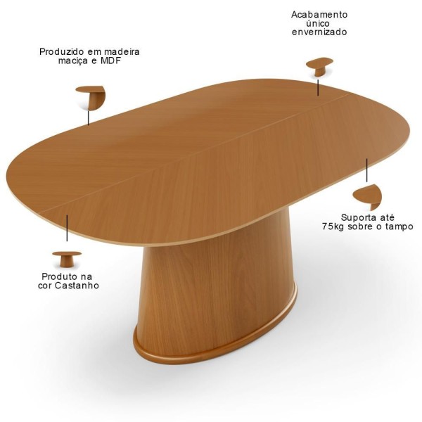 Encontraproduto.com.br - Mesa Para Sala De Jantar Valência Com 06 Cadeiras Sala De Jantar Dara L02 Bouclê Creme - Lyam Decor