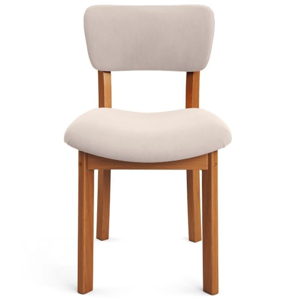 Encontraproduto.com.br - Mesa Para Sala De Jantar Ourense Com 06 Cadeiras Sala De Jantar Dara L02 Suede Bege - Lyam Decor
