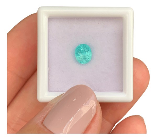 Encontraproduto.com.br - Turmalina Paraíba Azul Neon Oval 0,91ct