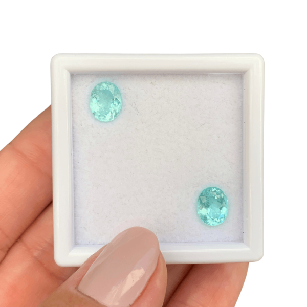 Turmalina Paraíba Azul Neon Oval Par 2,48ct