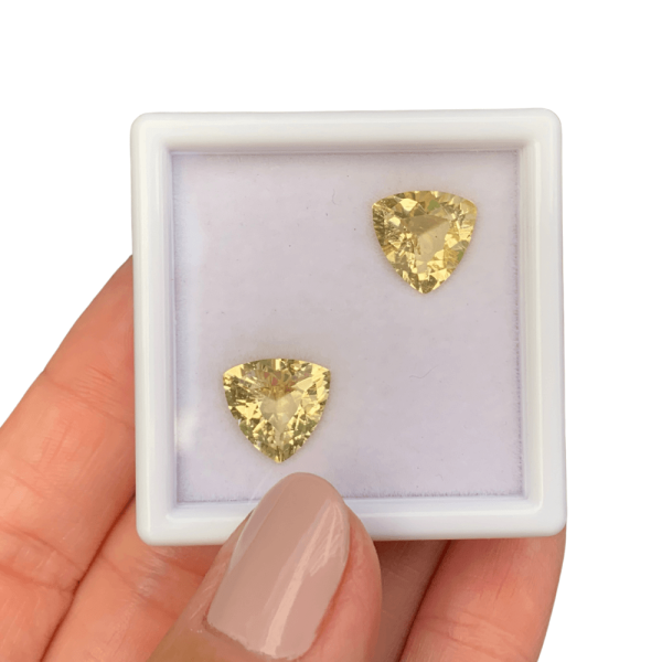 Encontraproduto.com.br - Berilo Amarelo Trillion Par 5,26ct