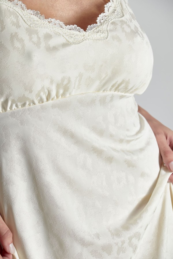Encontraproduto.com.br - Camisola Em Liganete E Renda Luci PERLE