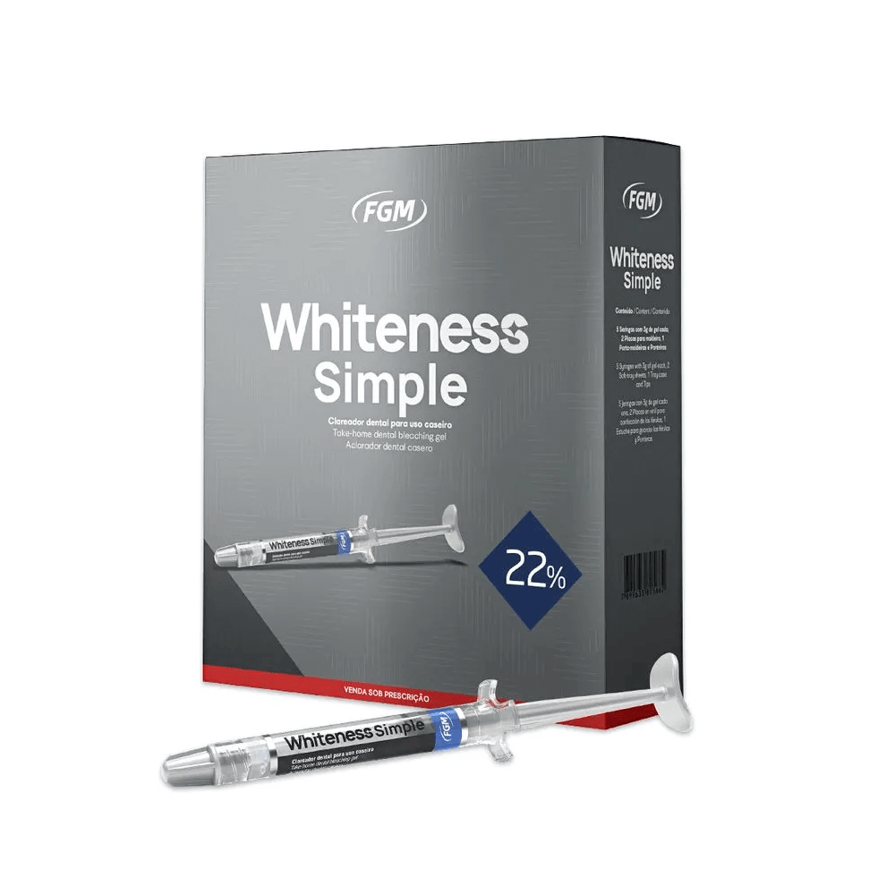 Clareador Whiteness Simple com 5 Seringas - FGM