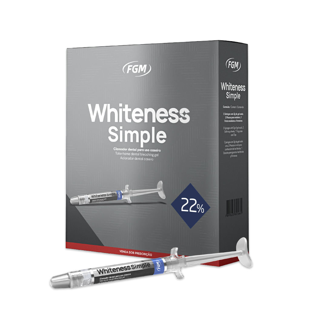Encontraproduto.com.br - Clareador Whiteness Simple com 5 Seringas - FGM