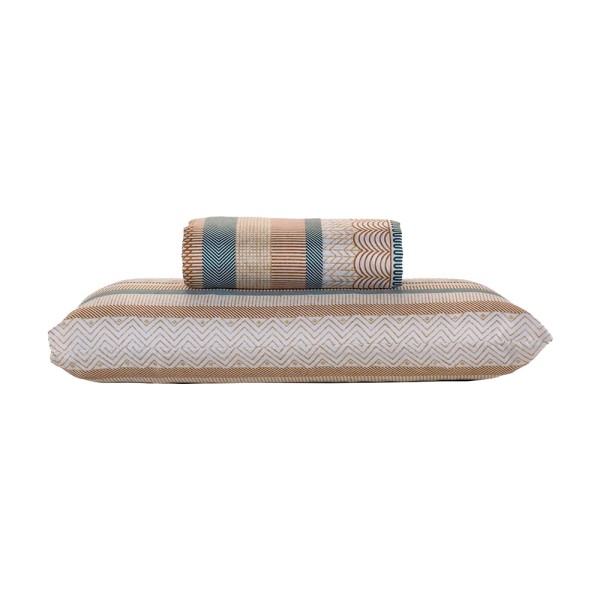 Encontraproduto.com.br - Jogo de Cama Solteiro Andreza Tisto Geométrico 100% Poliéster 2 Peças