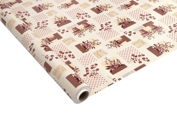 Encontraproduto.com.br - Toalha de Mesa Classic Rolo 1,37m x 20m Cachepot Marrom Kapazi