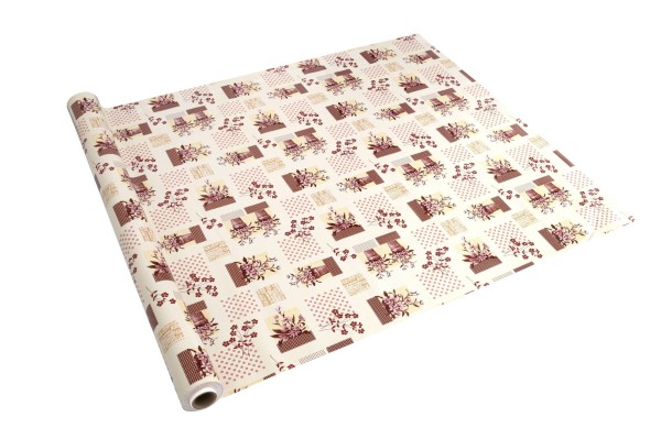 Encontraproduto.com.br - Toalha de Mesa Classic Rolo 1,37m x 20m Cachepot Marrom Kapazi