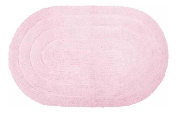 Tapete Allegro Branco Oval 40x60cm Branco Kapazi