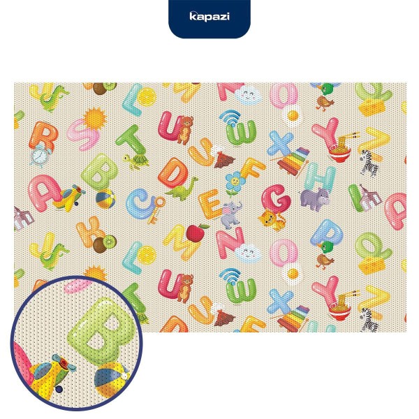 Encontraproduto.com.br - Tapete Brisa Infantil 100cm x 130cm Alfabeto Kapazi