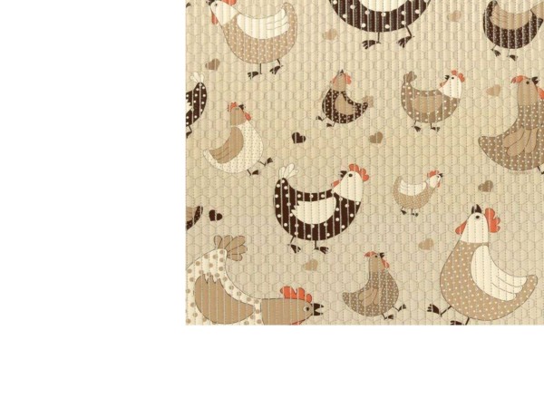 Encontraproduto.com.br - Tapete Antiderrapante Tropical Rolo 65cm x 15m Galinha Caipira Kapazi