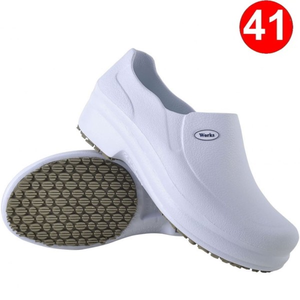 Sapato Ocupacional Unixex EVA Branco BB65 CA 31898 Nr. 41 Soft Works. Atende norma NR-32