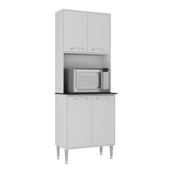 Encontraproduto.com.br - Paneleiro 63cm 4 Portas para Micro-ondas Xangai Multimóveis MP2245