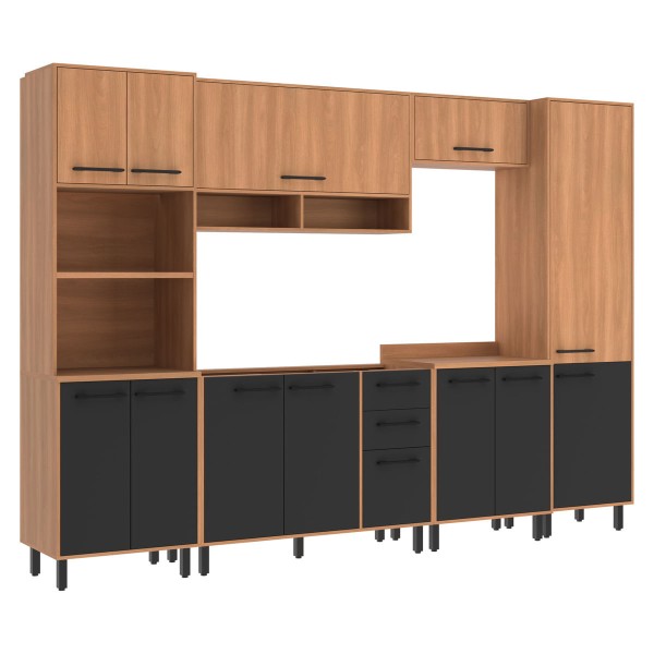 Encontraproduto.com.br - Cozinha Completa Modulada 6 Peças com Gabinete para Pia Havana Multimóveis CR20315