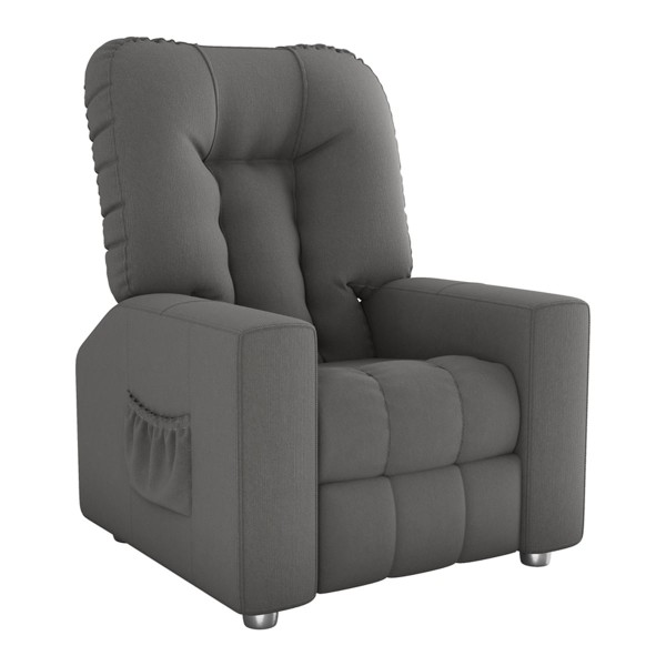 Encontraproduto.com.br - Poltrona Retrátil e Reclinável 82cm Com Tecido Suede Multimóveis Cr45261 Cinza