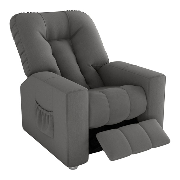 Encontraproduto.com.br - Poltrona Retrátil e Reclinável 82cm Com Tecido Suede Multimóveis Cr45261 Cinza