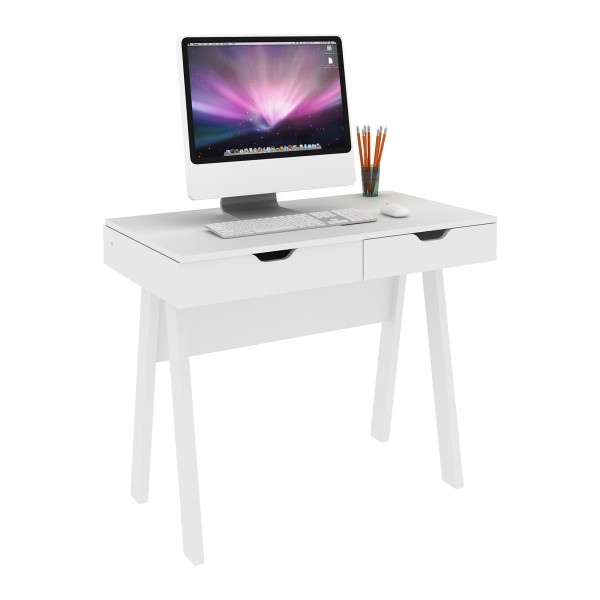 Encontraproduto.com.br - Escrivaninha/Penteadeira 90,5cm com Espelho e 1 Gaveta Multimóveis CR40118 Branco