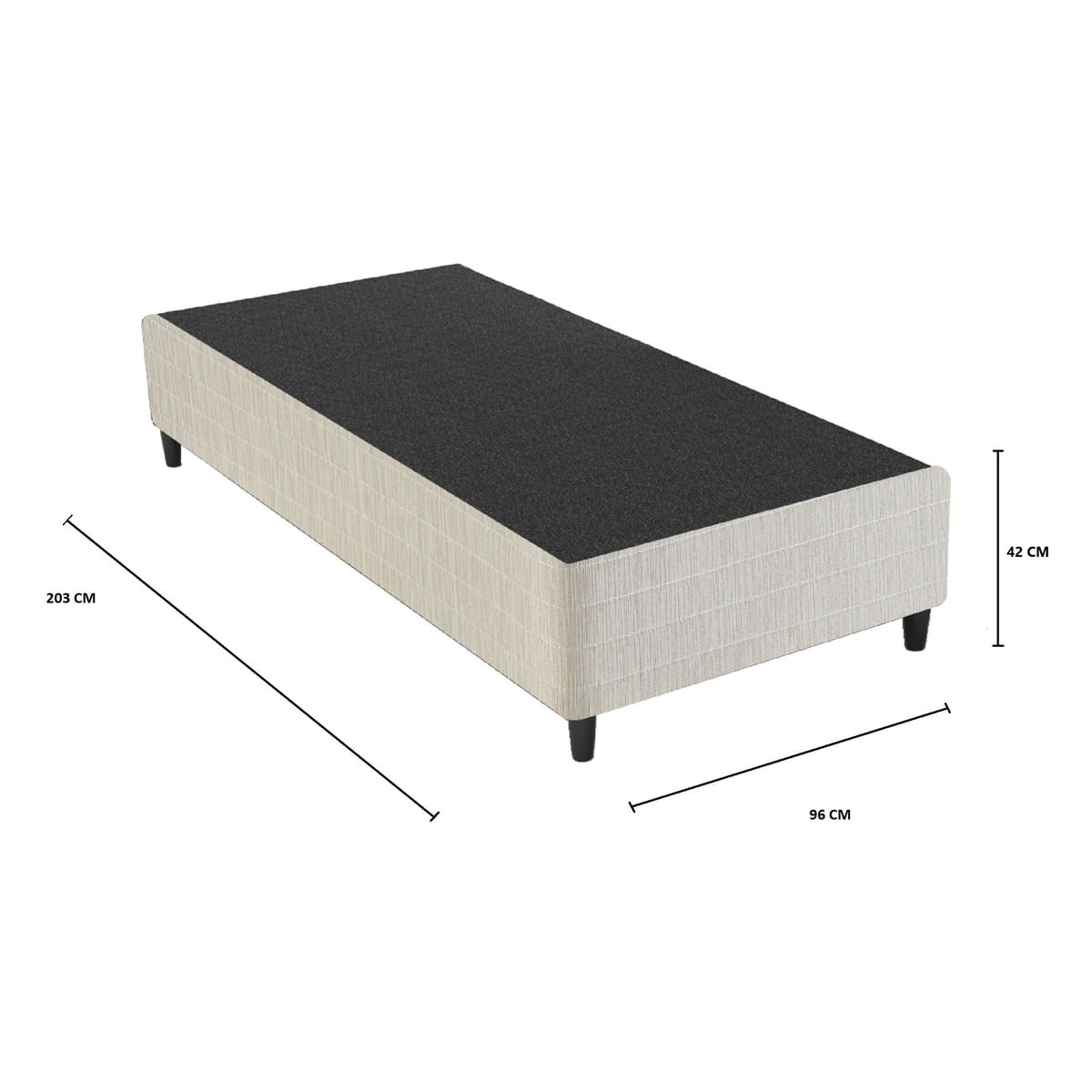 Encontraproduto.com.br - Base Box Sommier Solteirão 96x203 Columbus Inducol CR35245B Bege