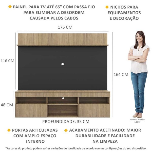 Encontraproduto.com.br - Rack com Painel TV 65