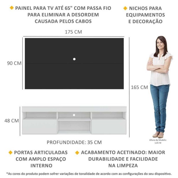 Encontraproduto.com.br - Rack com Painel TV 65