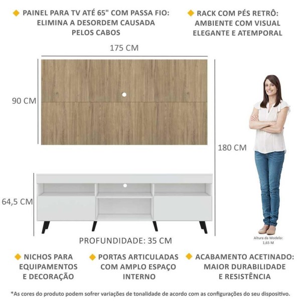 Encontraproduto.com.br - Rack com Painel TV 65